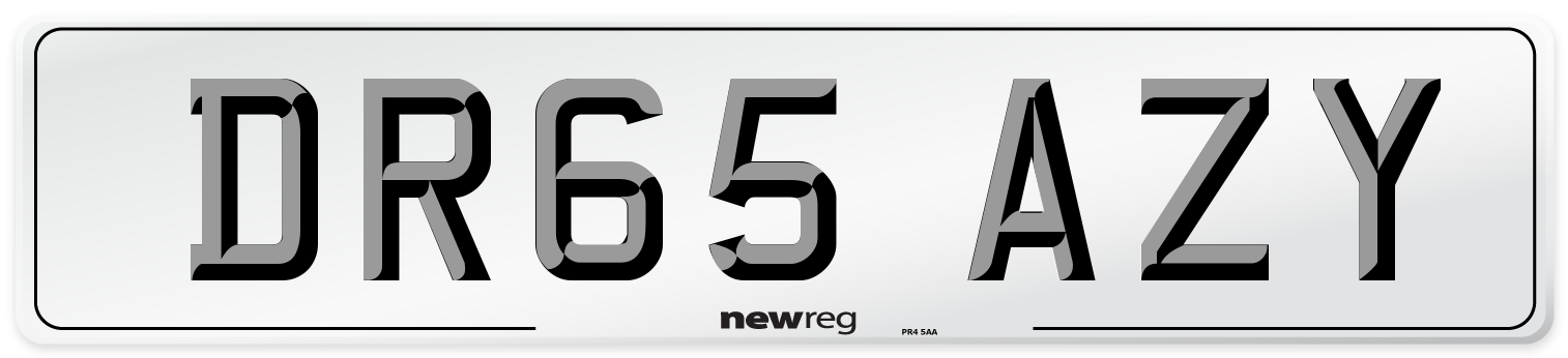 DR65 AZY Number Plate from New Reg